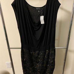 Gold and Black Baroque Dress